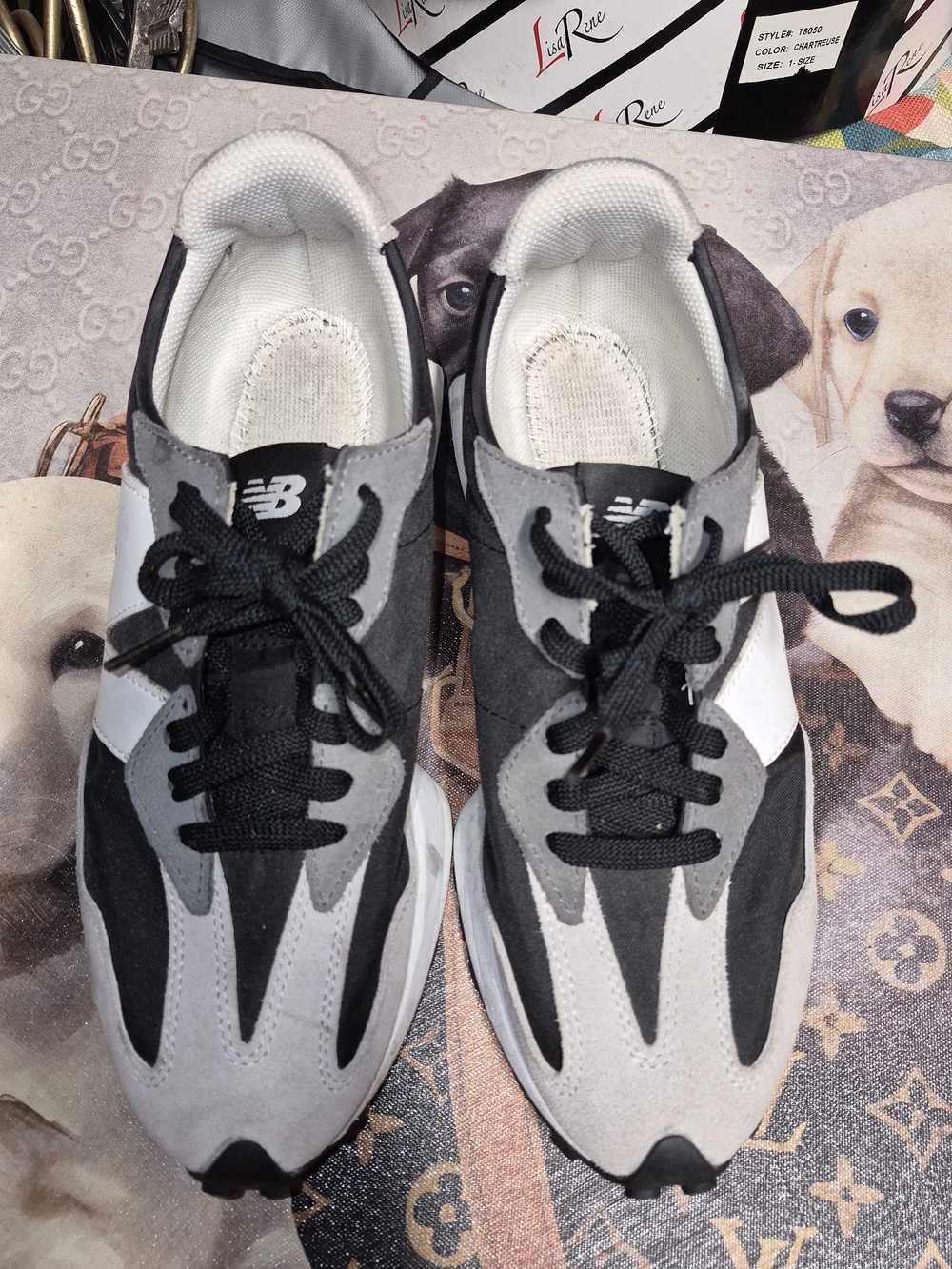 New Balance Men’s Grey & Black Athletic Sneakers